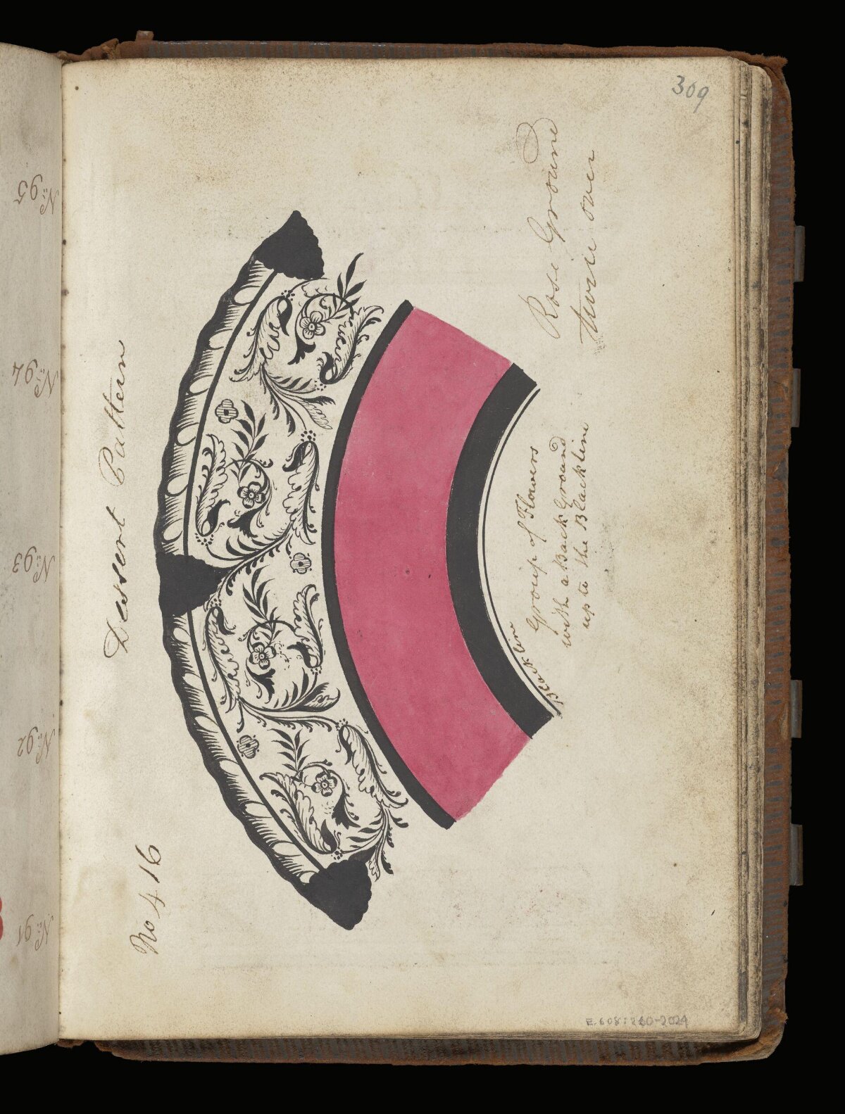 Antique Dessert Plate Pattern Sketch