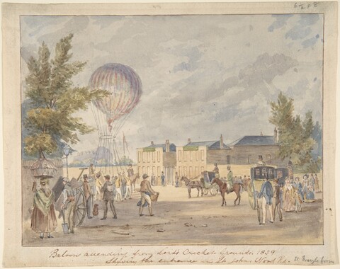 1839 Balloon Ascent at Lord's Cricket Grounds