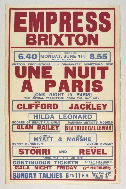 Vintage Empress Brixton Performance Poster