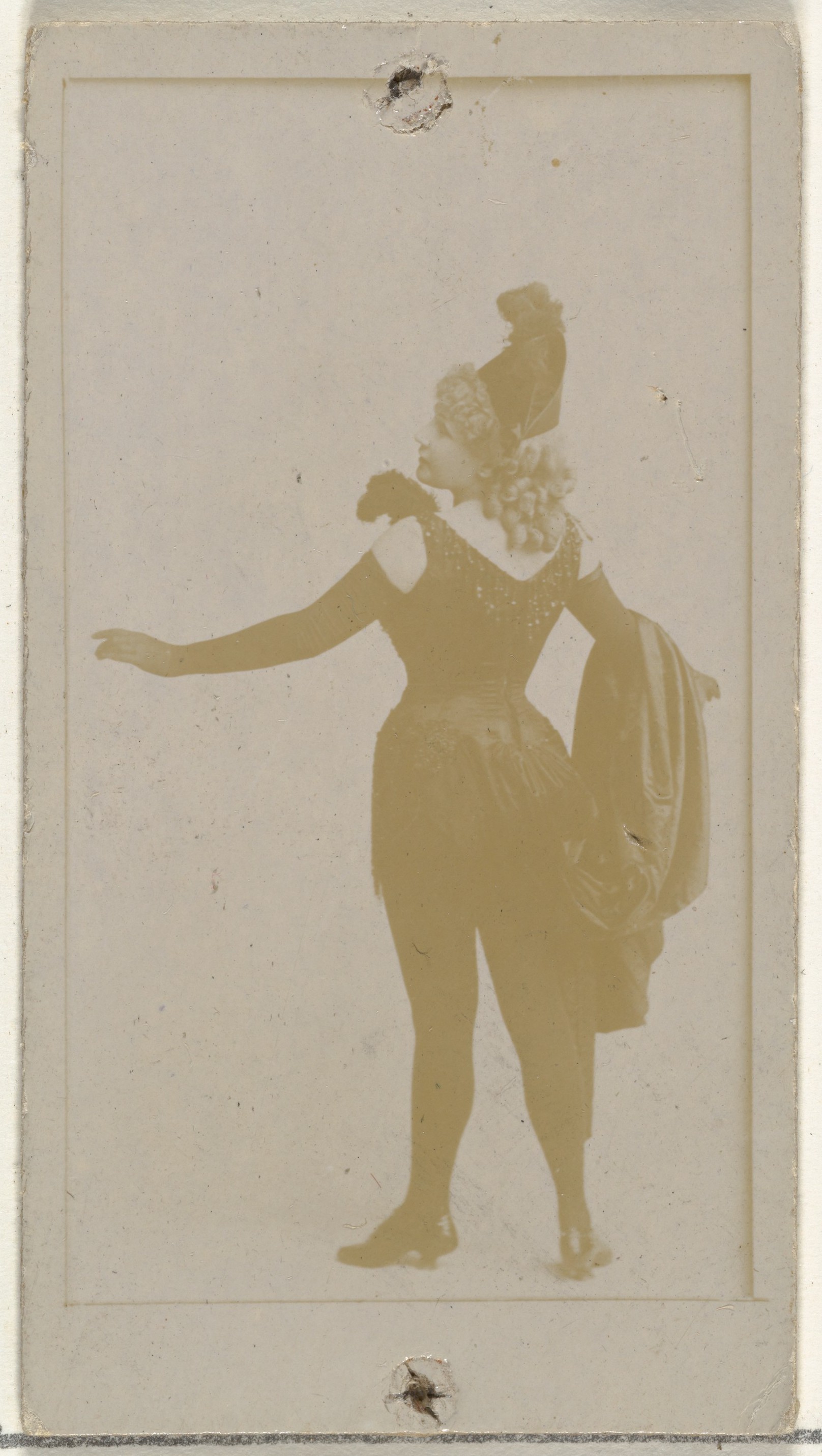 Vintage Silhouette of Female Stage Performer