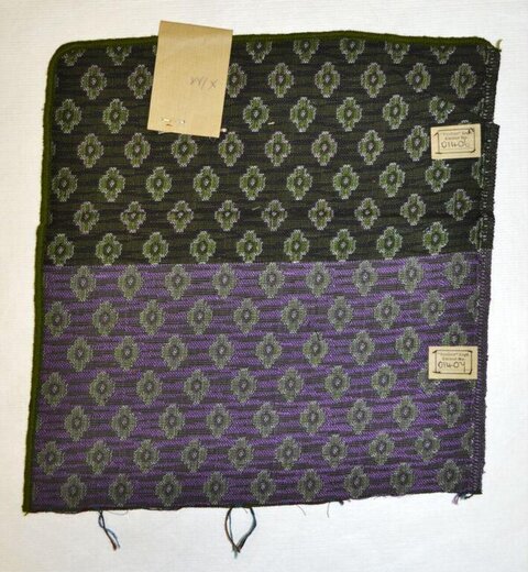 Two Patterned Textile Fabric Swatches