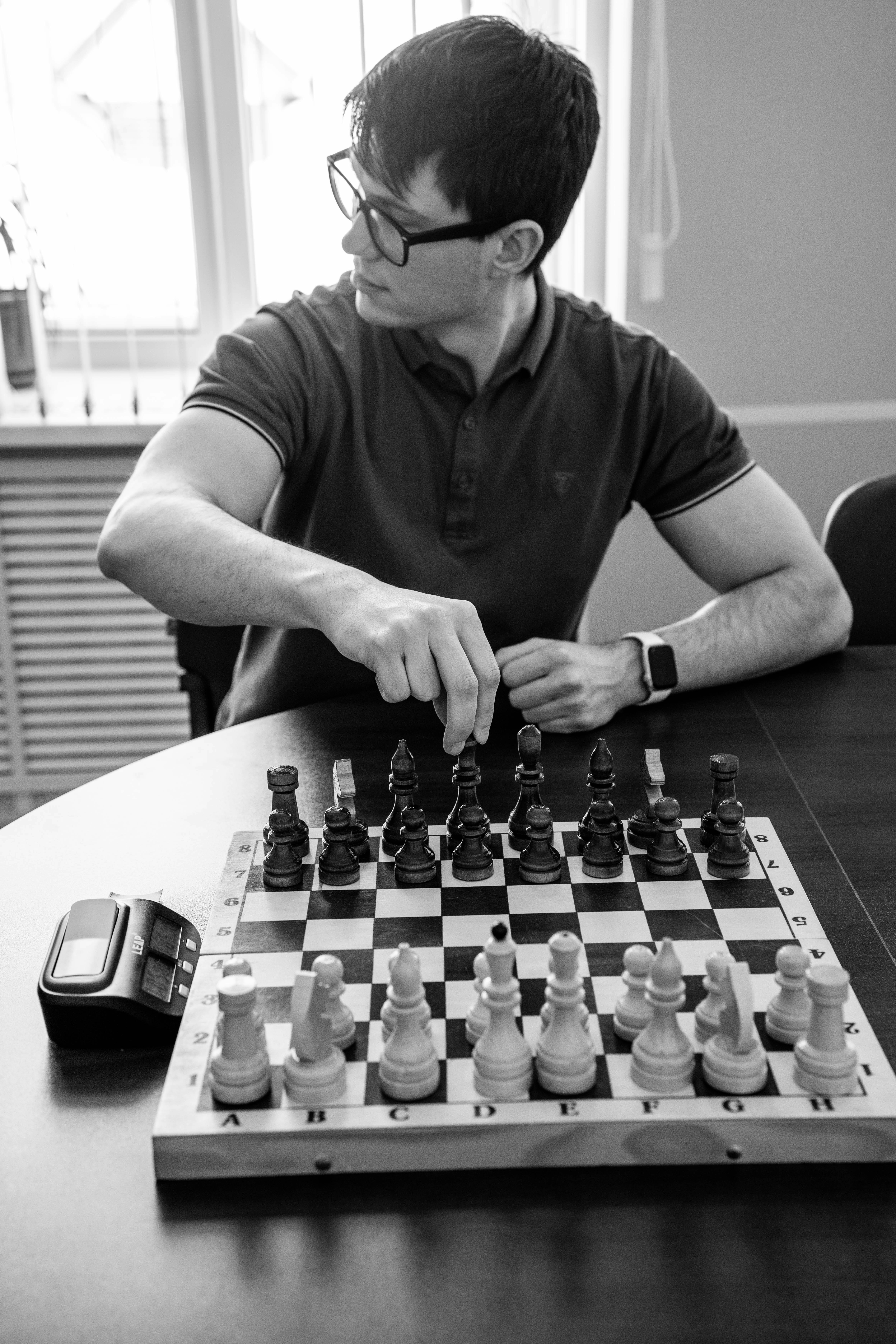 Man Playing Chess