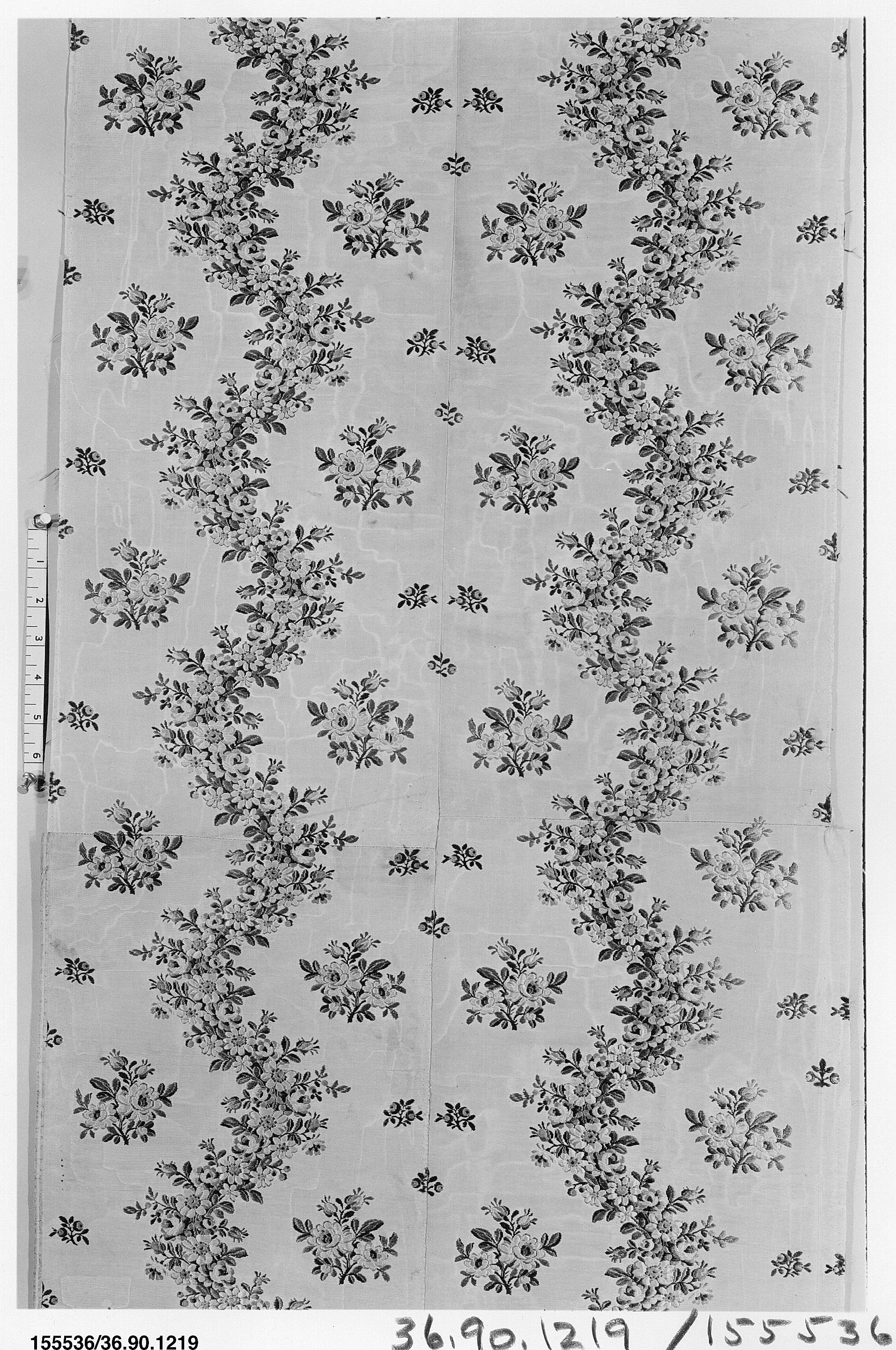 Antique Floral Print Textile Sample