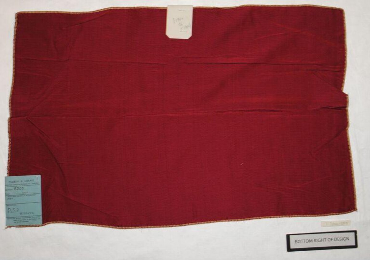 Museum Archived Red Fabric Sample