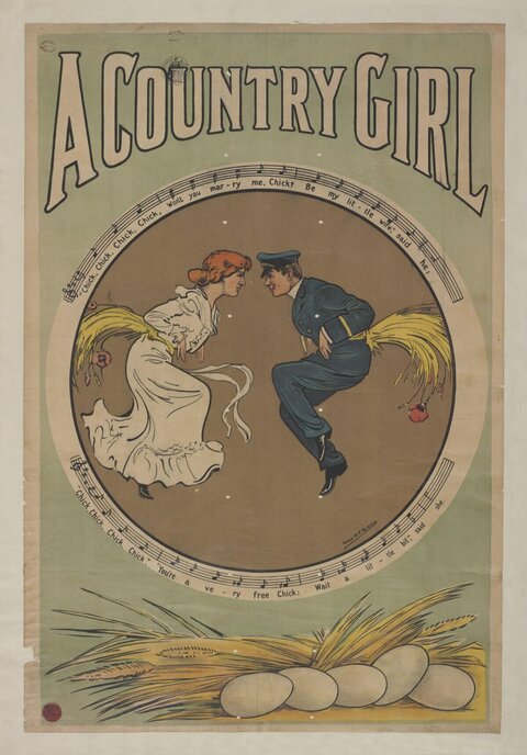 A Country Girl Vintage Poster
