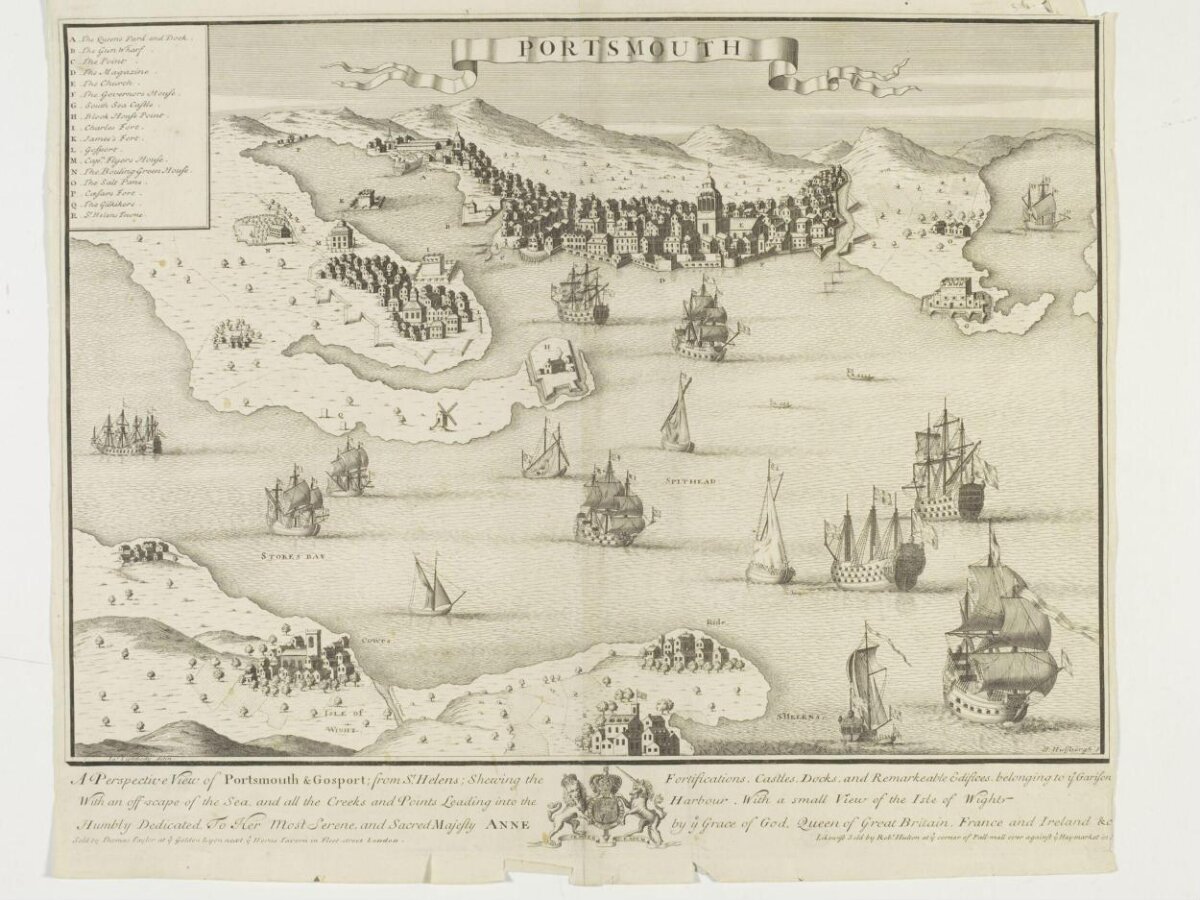 Antique Map of Portsmouth