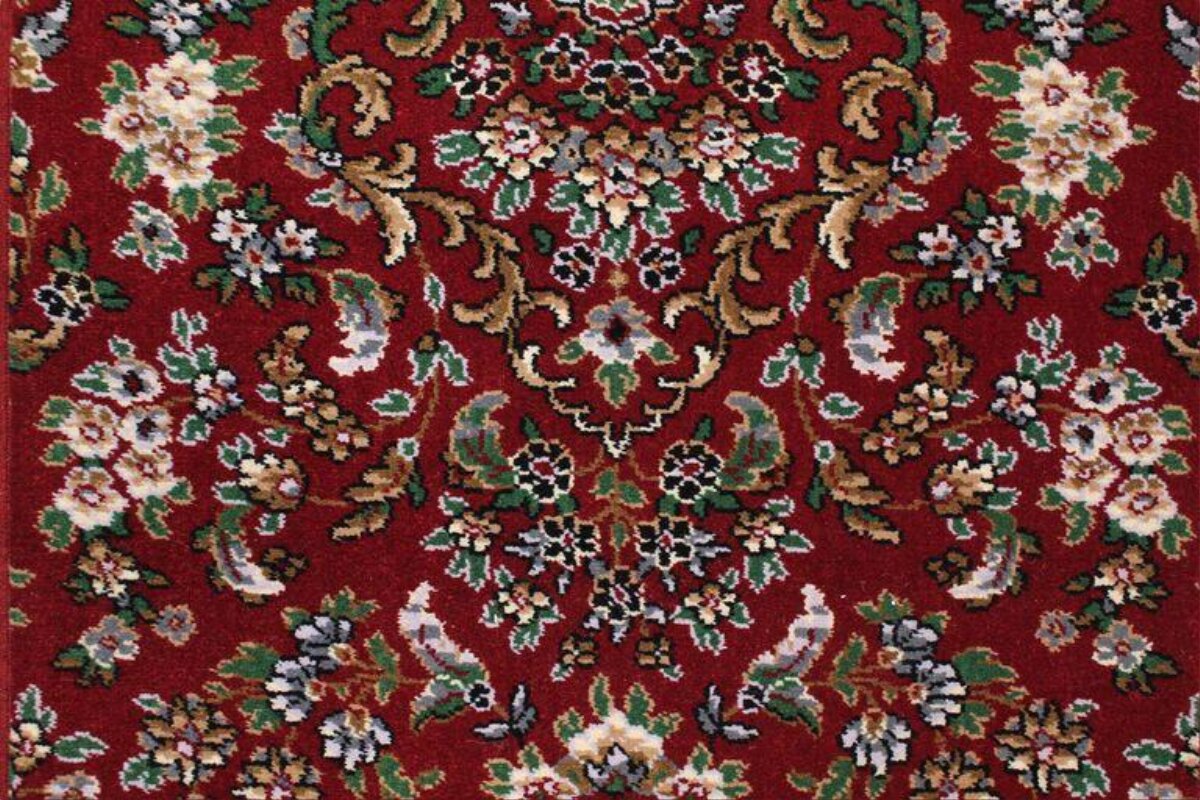Red Traditional Floral Area Rug