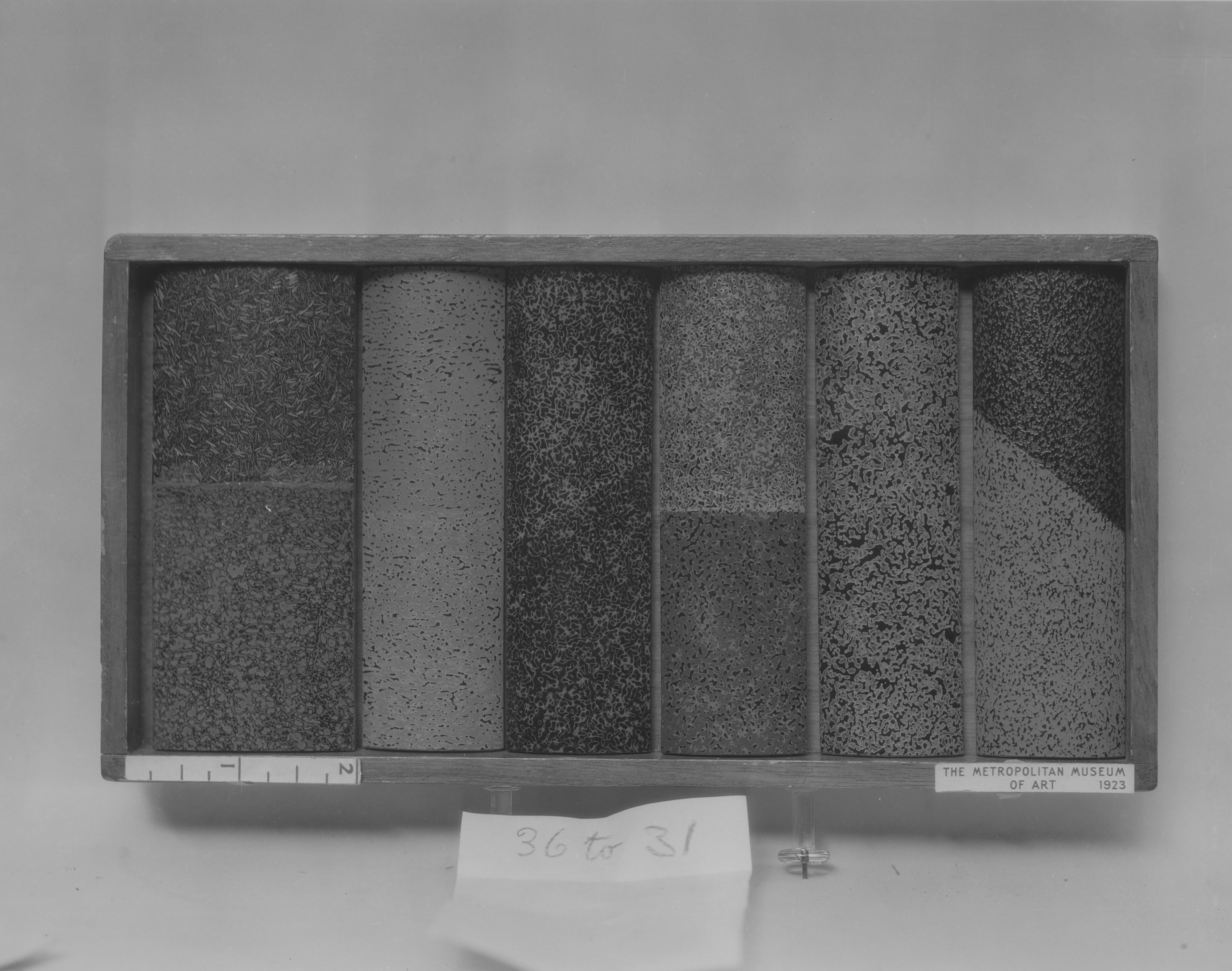 Framed Metal Grain Structure Specimens