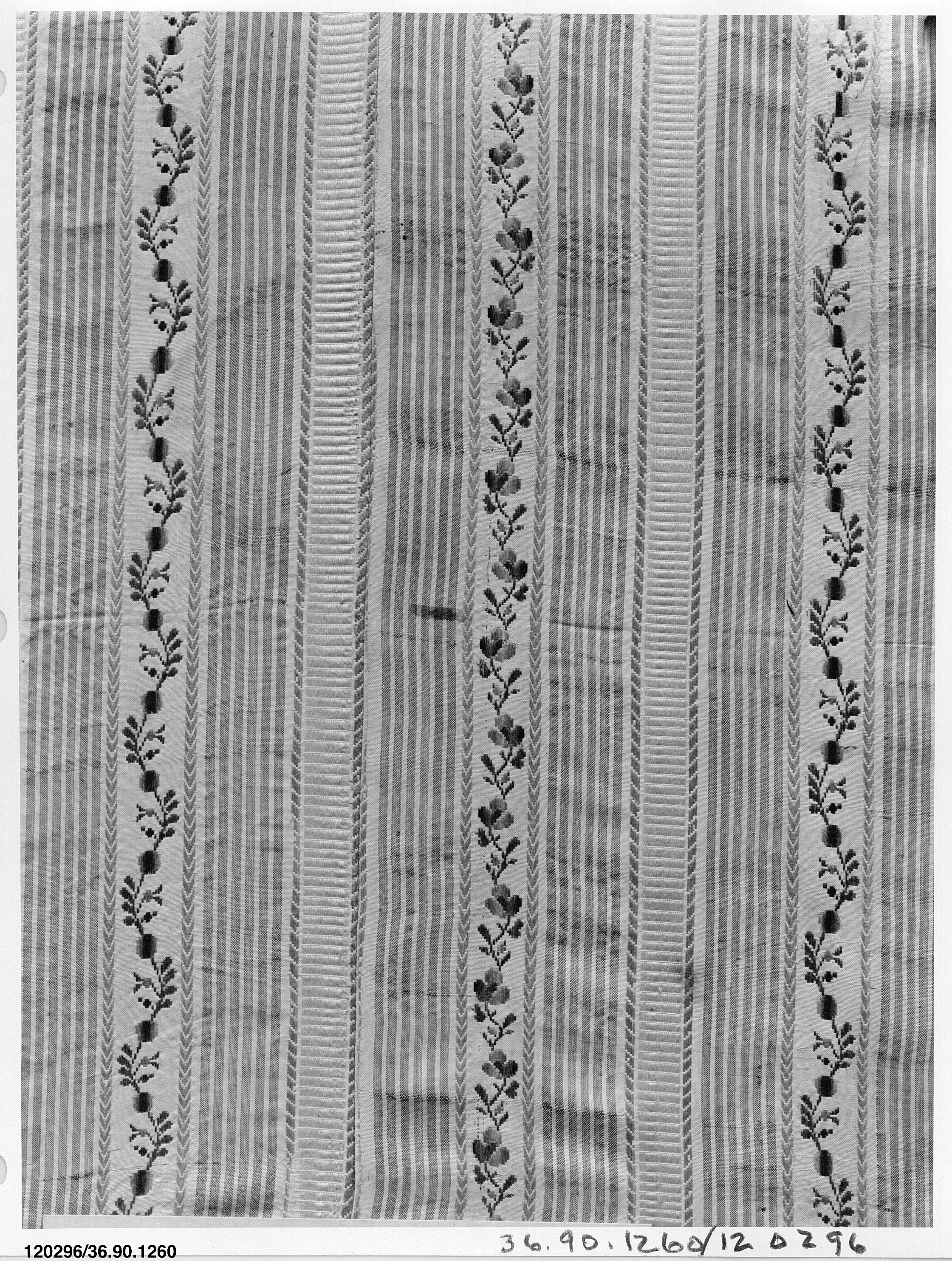 Antique Striped Embroidered Textile