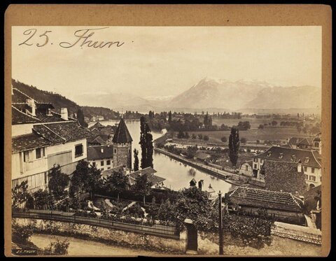 Vintage View of Thun Town