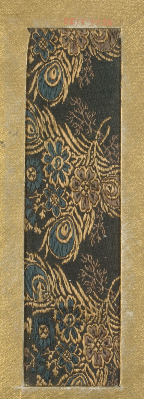Mounted Brocade Textile Fragment