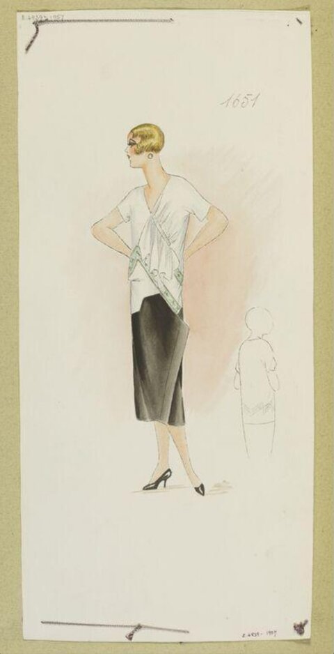 1920s Women's Fashion Sketch