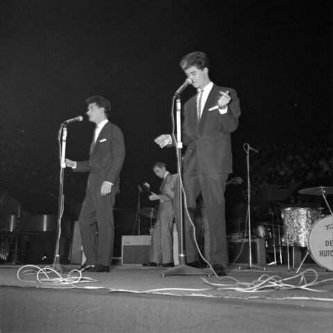 Pop Band Performing On Stage