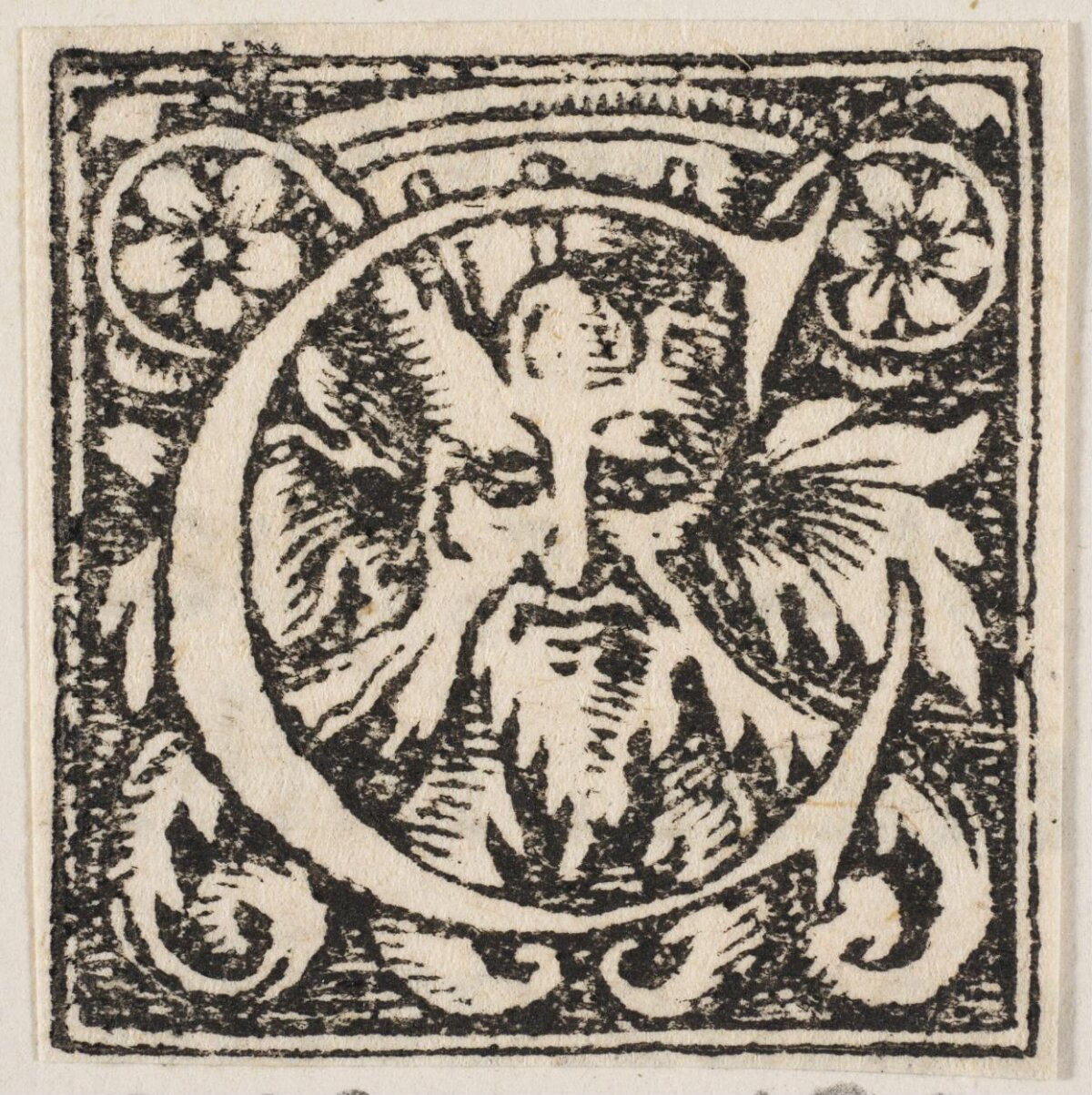 Vintage Woodcut Green Man Initial — Avatars