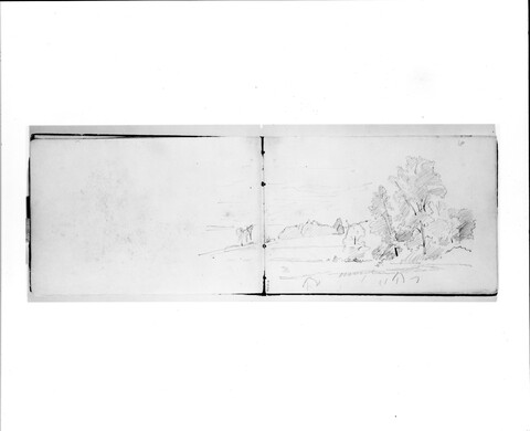 Pencil Sketch of Rural Landscape