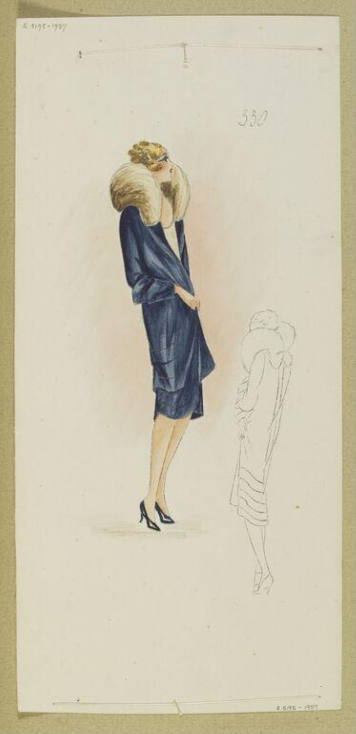 1920s Fashion Design Sketch