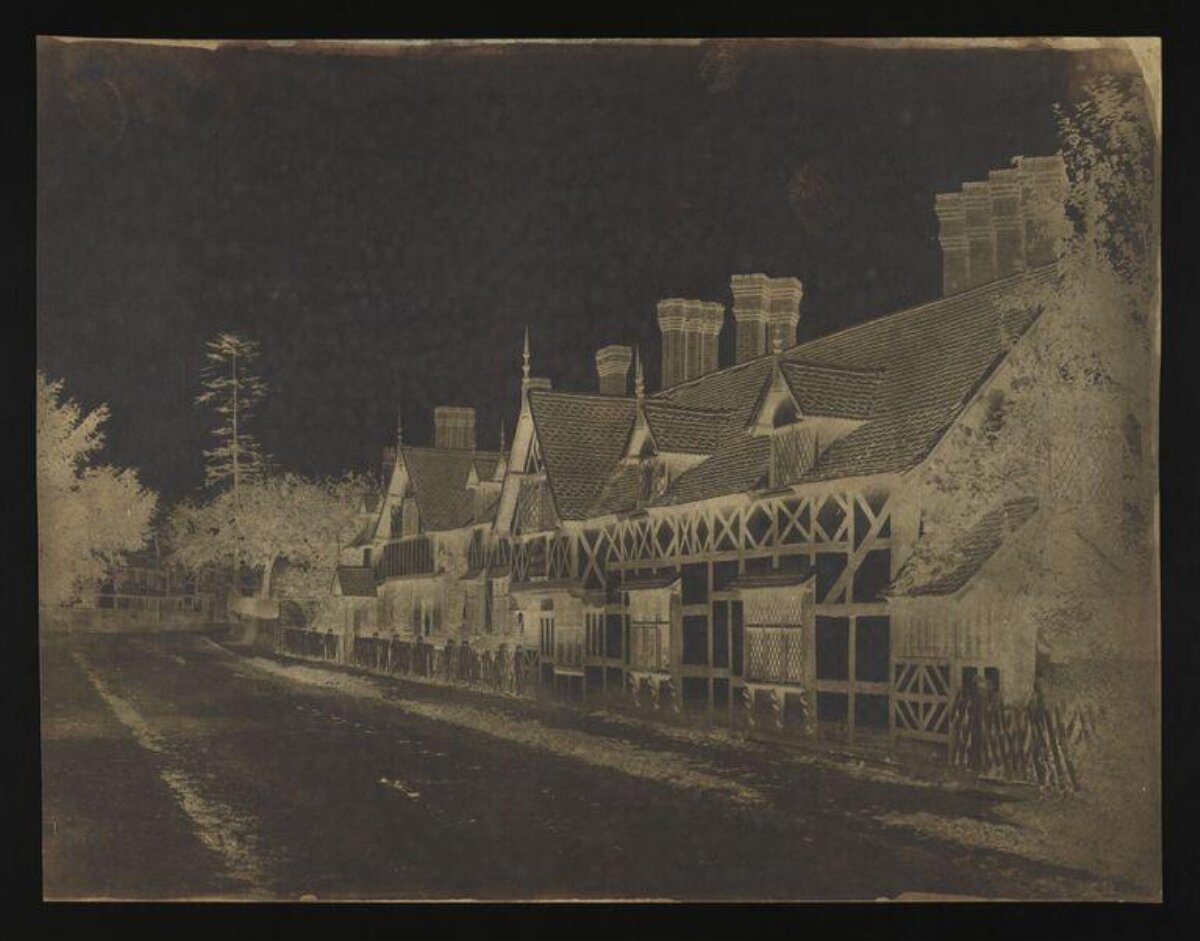 Vintage Half-timbered Roadside Building