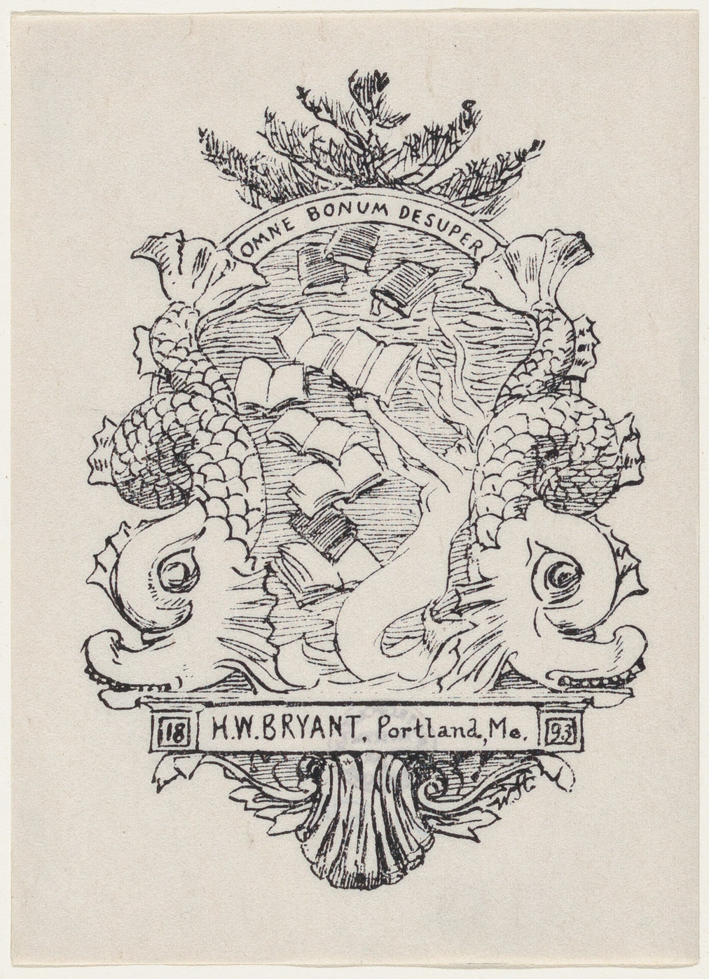 1893 H.W. Bryant Custom Bookplate