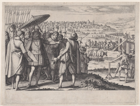 Renaissance Noblemen Inspecting City Construction