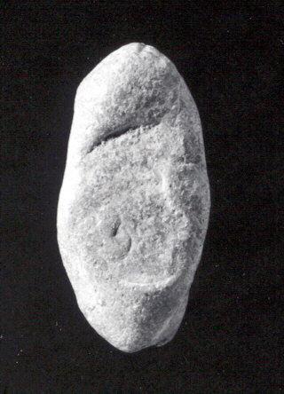 Rough Grey Stone on Black Background