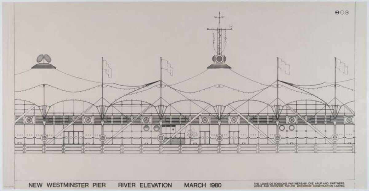 New Westminster Pier Elevation Drawing