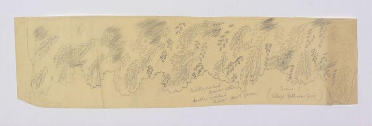 Pencil Sketch of Stage Foliage Backdrop