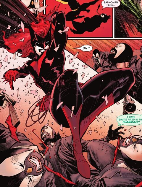 Batwoman Fights Henchmen In Comic Page
