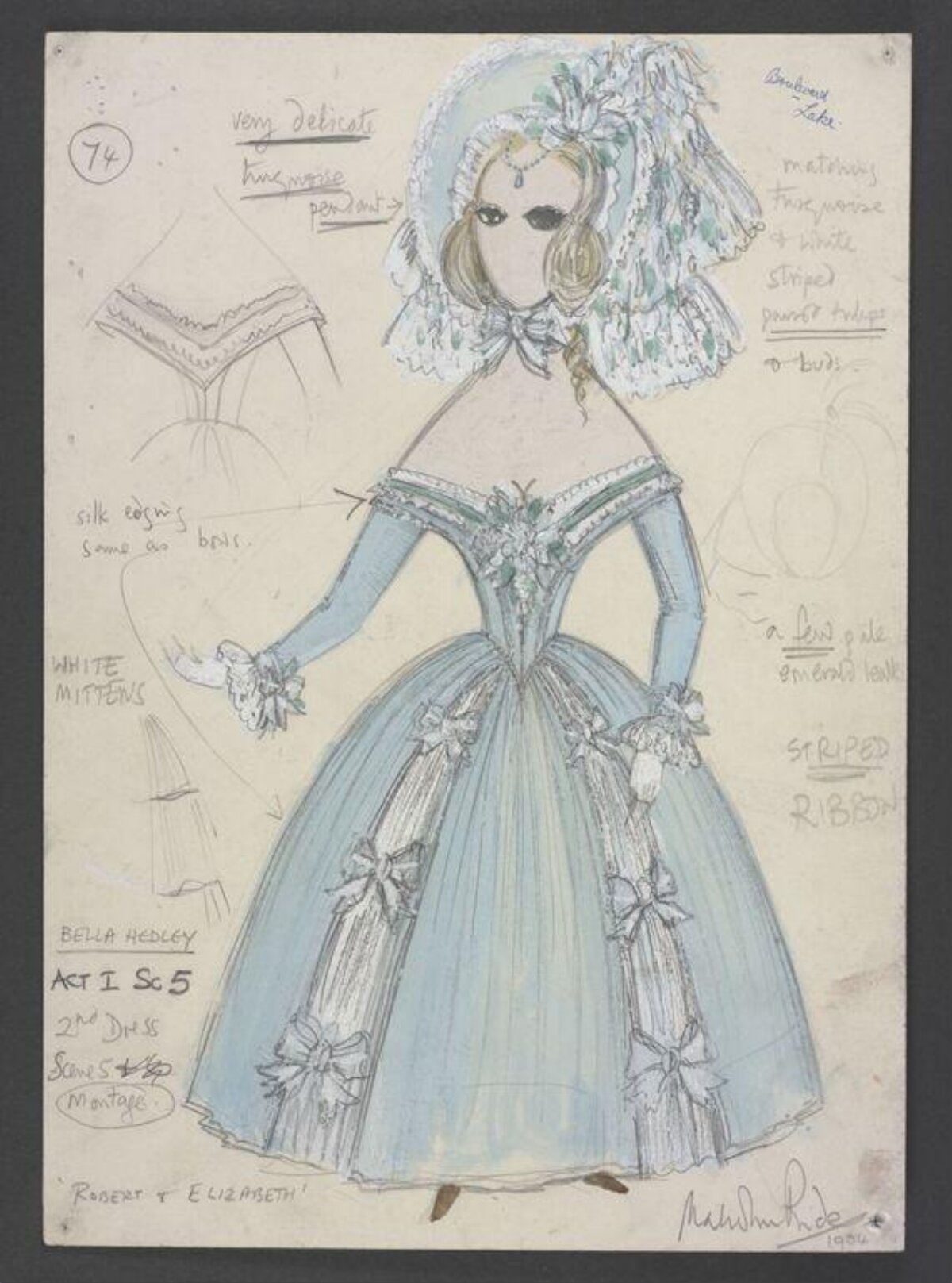 Victorian Theatre Costume Design Sketch