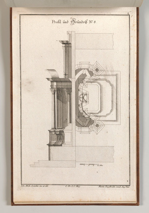 Vintage Architectural Plan Engraving