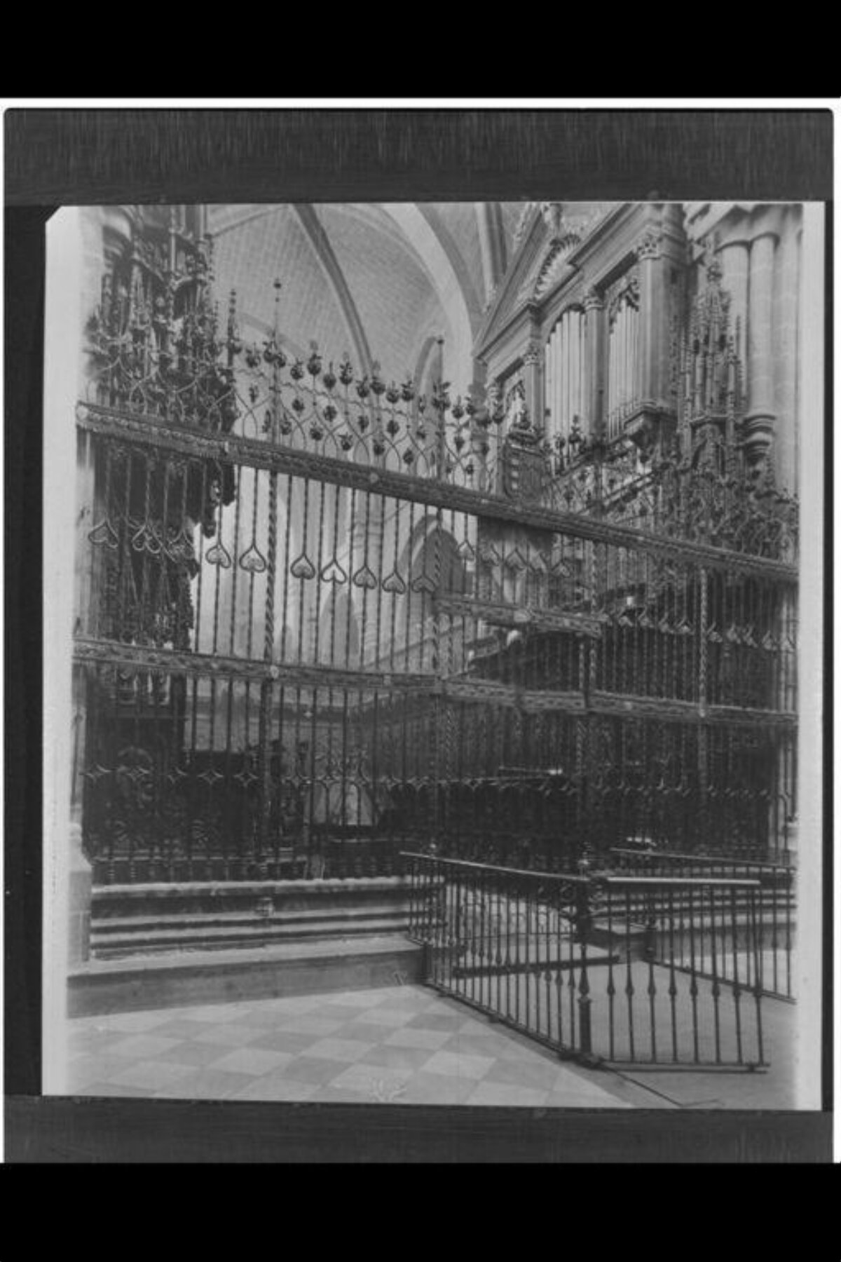 Ornate Iron Screen in Cathedral Interior