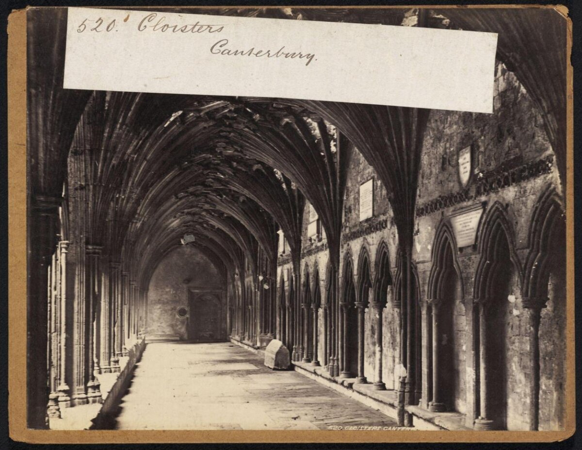 Vintage View of Canterbury Cloisters