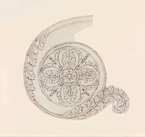 Ink Sketch of Ornamental Helmet Design