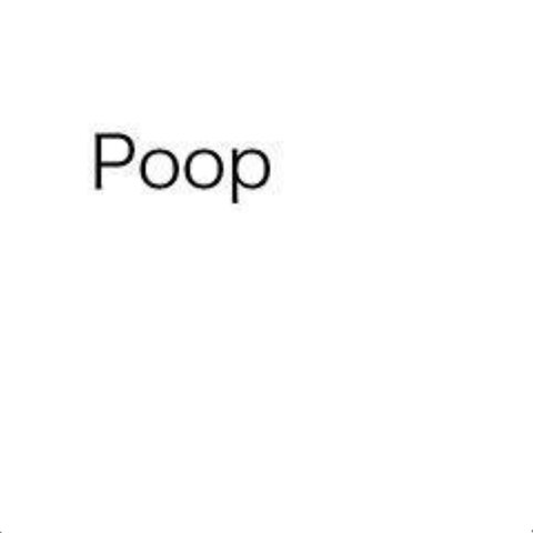 Text Poop on White Background
