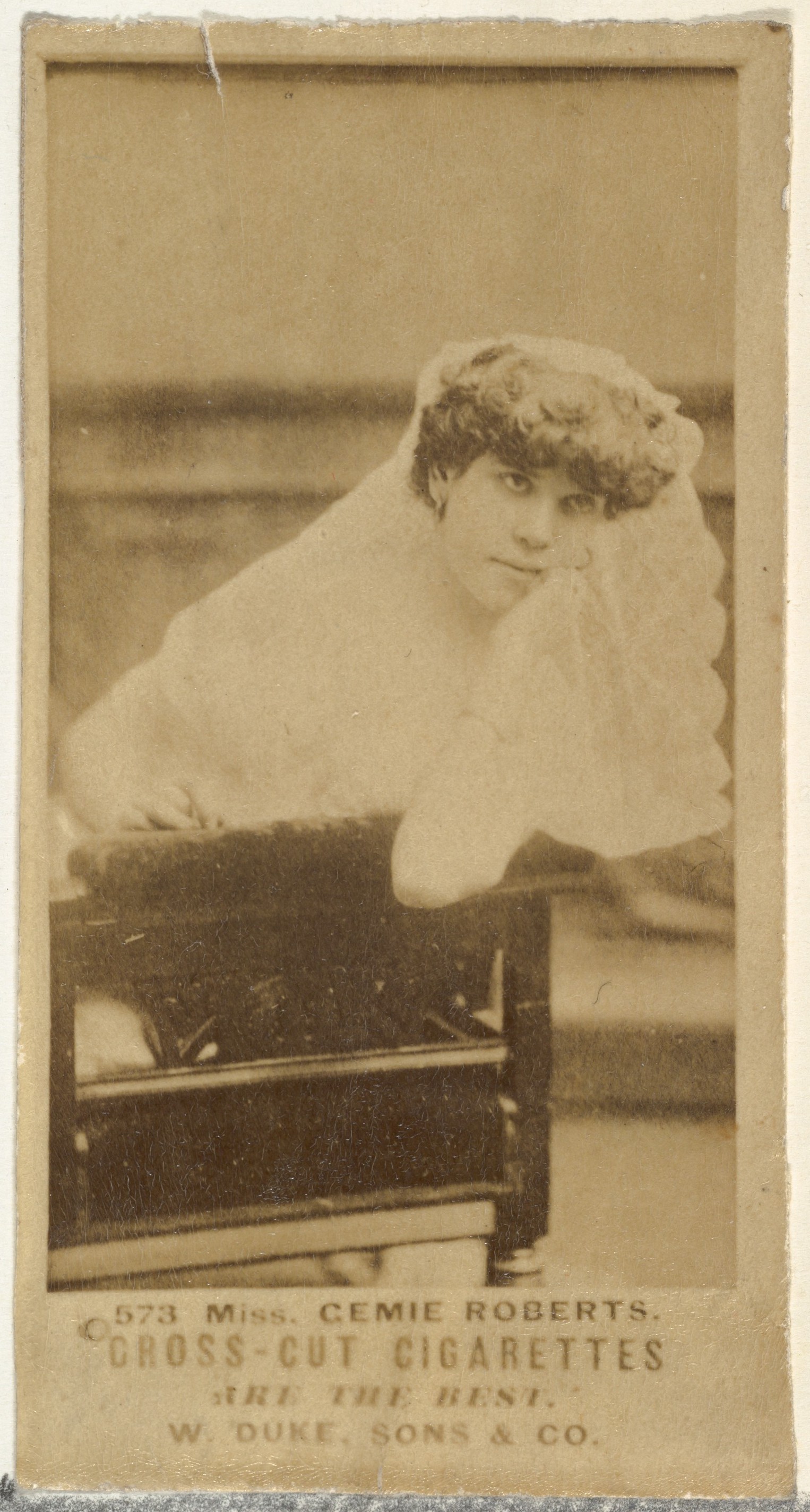 Vintage Cigarette Card of Miss Gemie Roberts