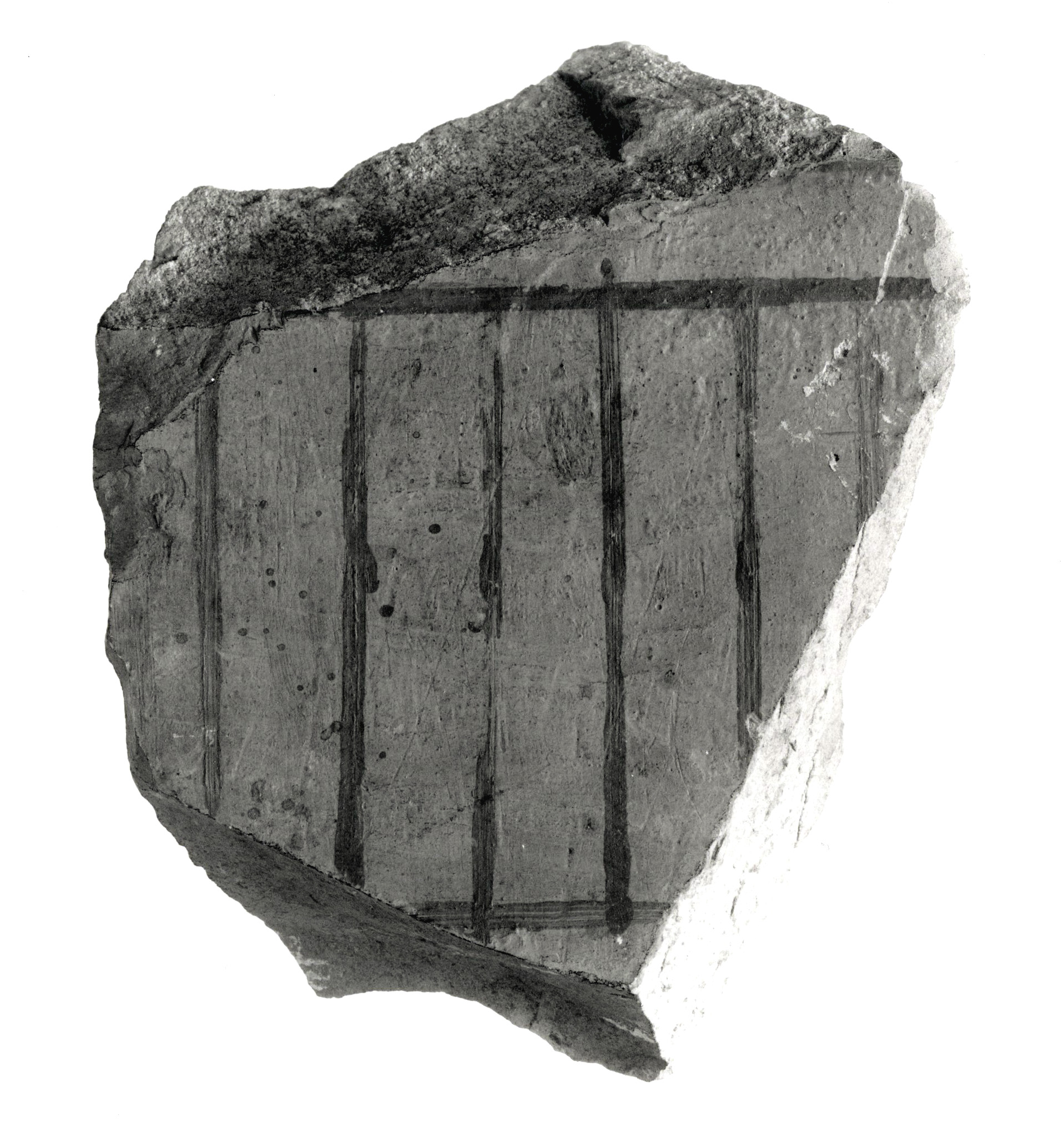 Ancient Painted Stone Fragment