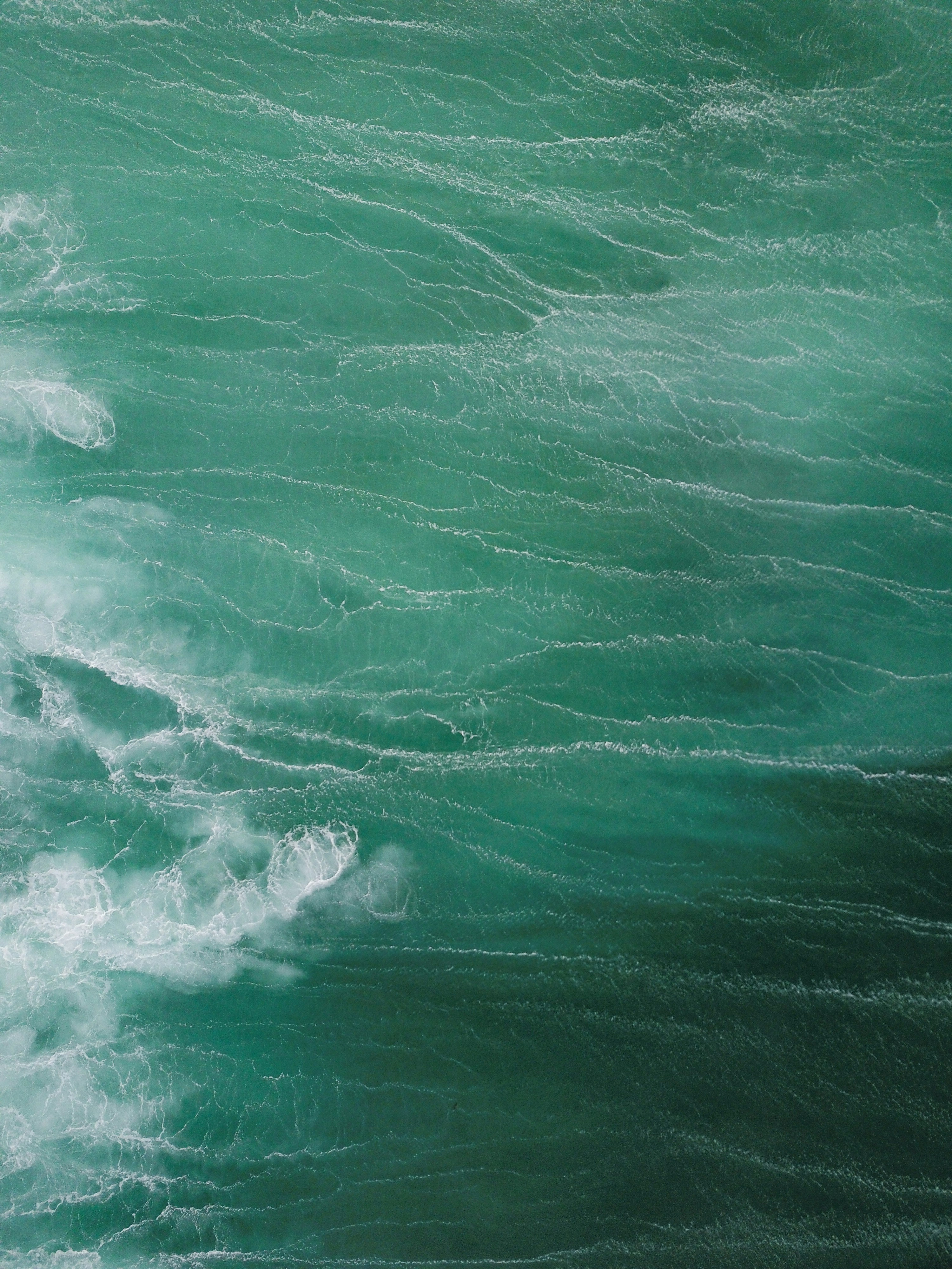 Turbulent Green Sea Surface