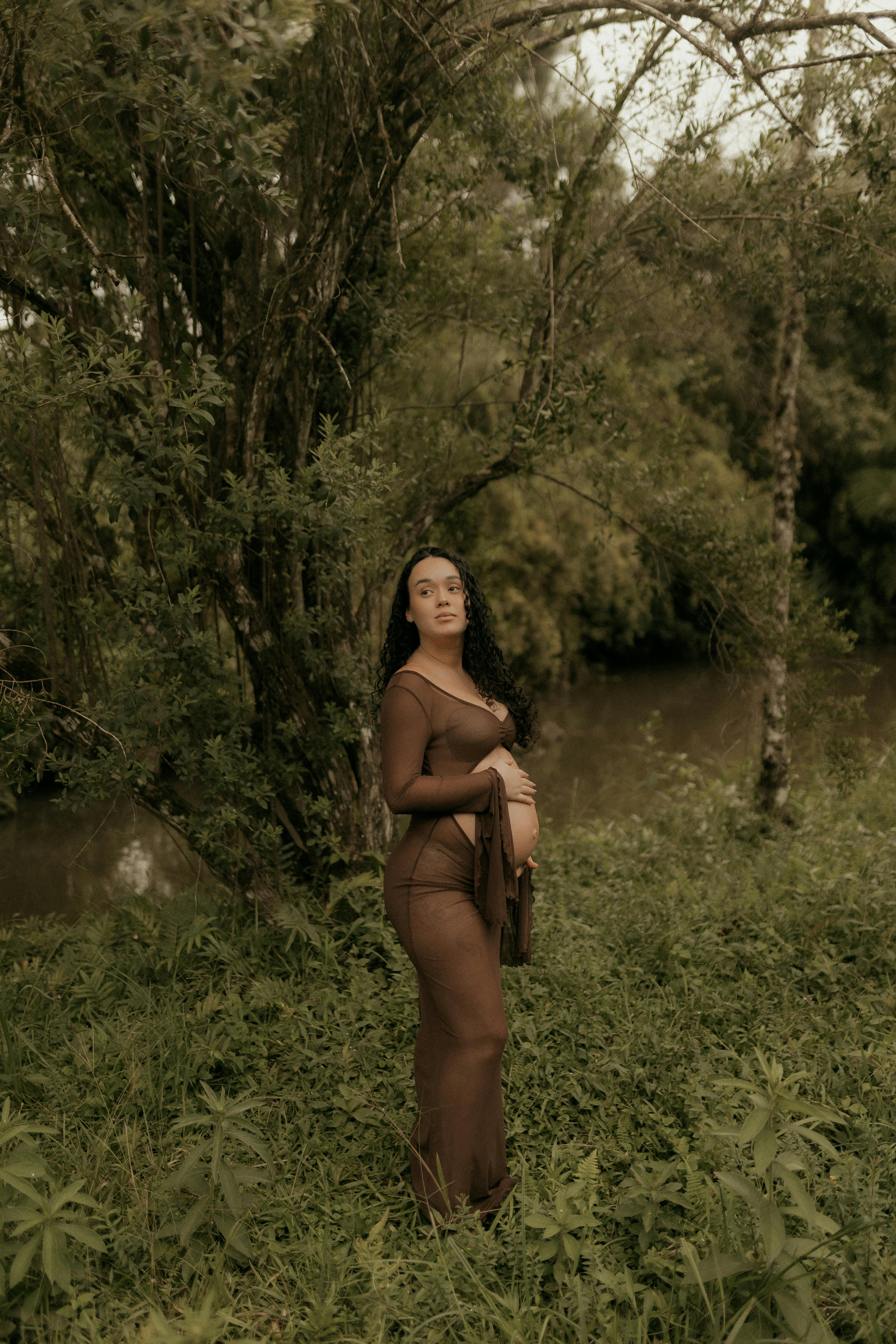 Pregnant Woman Outdoor Maternity Portrait