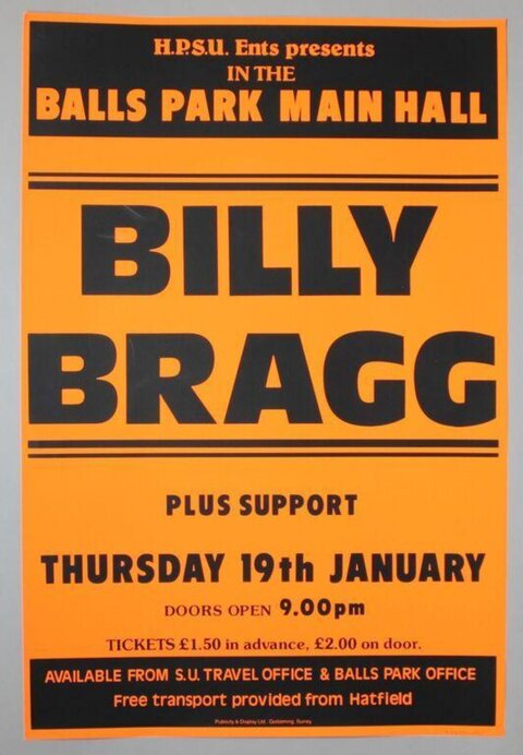 Billy Bragg Concert Poster