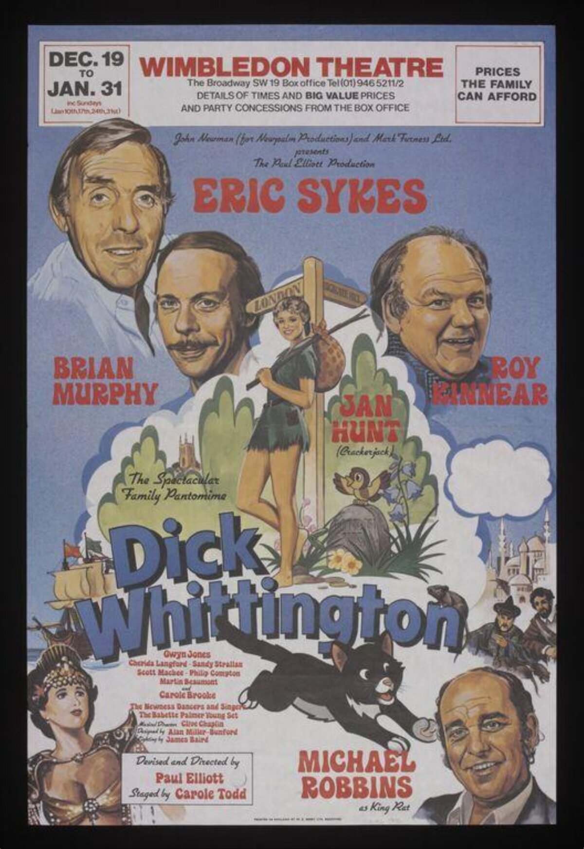 Dick Whittington Pantomime Theatre Poster