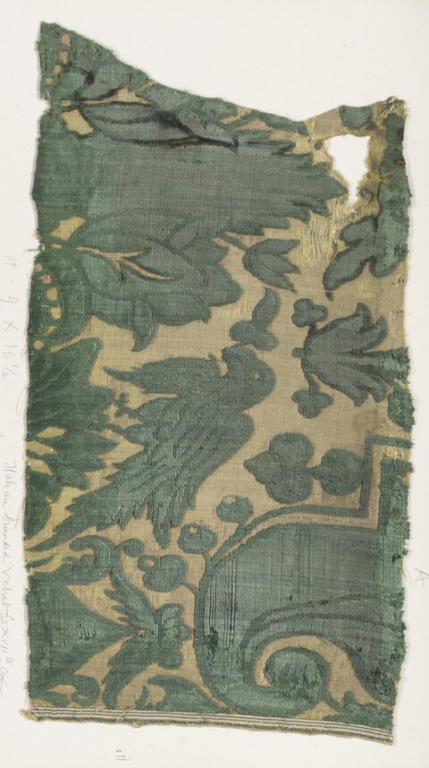 Antique Italian Velvet Textile Fragment