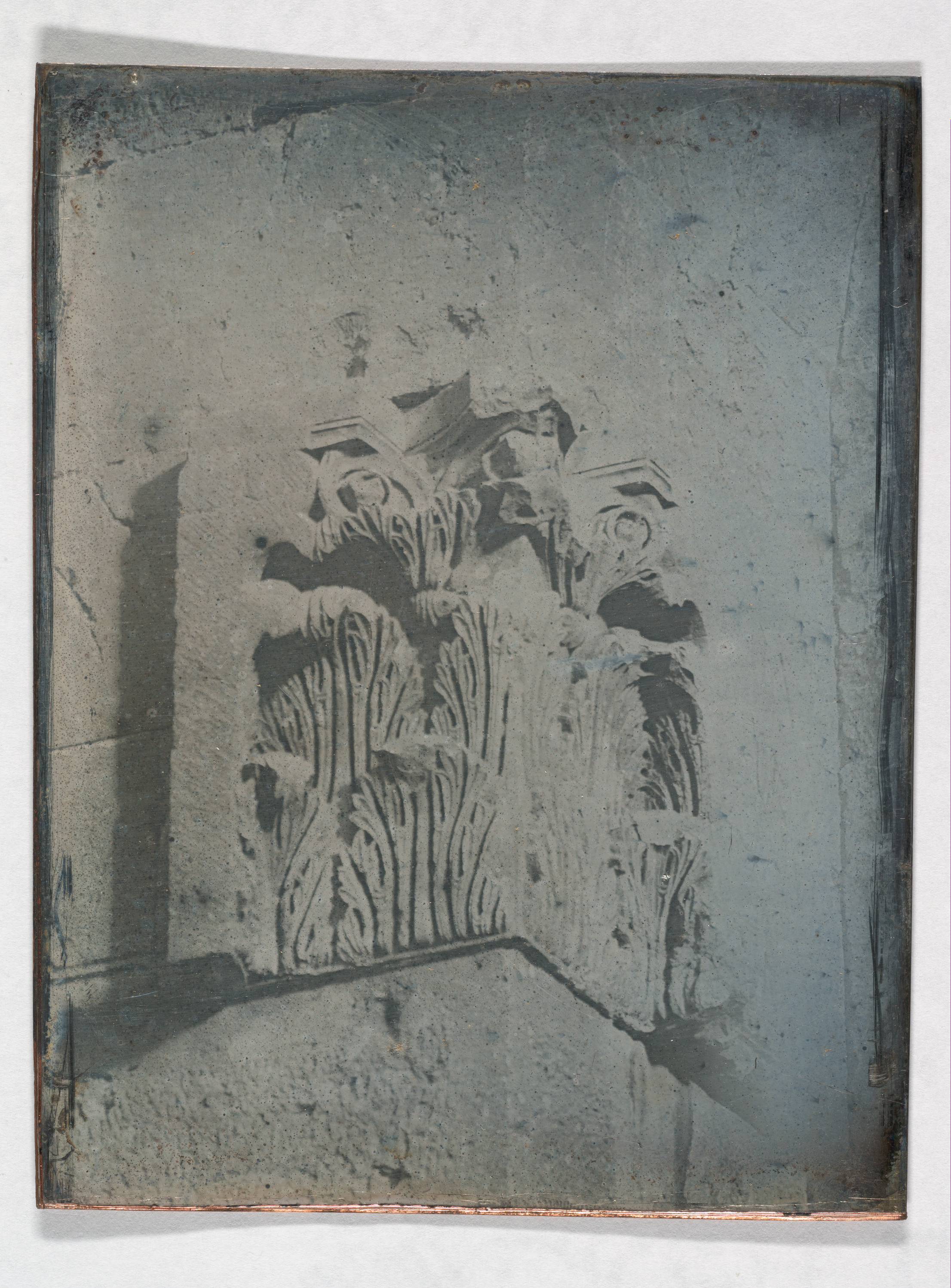 Vintage Photo of Carved Stone Capital