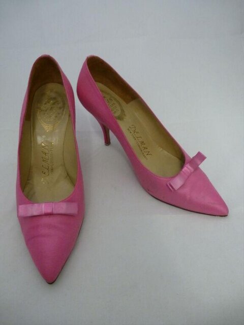 Pair of Pink Delman High Heel Pumps