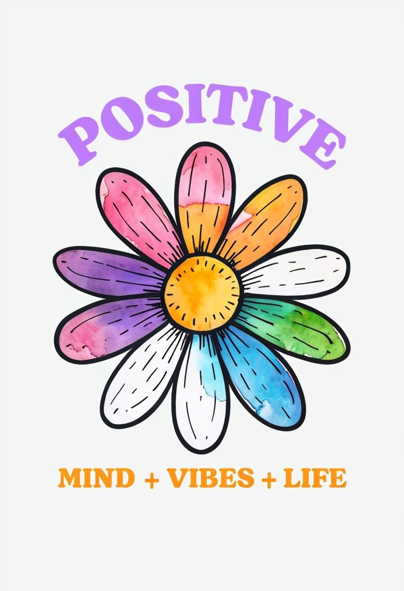 Positive Affirmation Flower Art