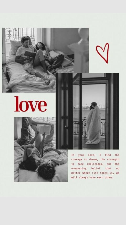 Romantic Love Couple Photo Collage