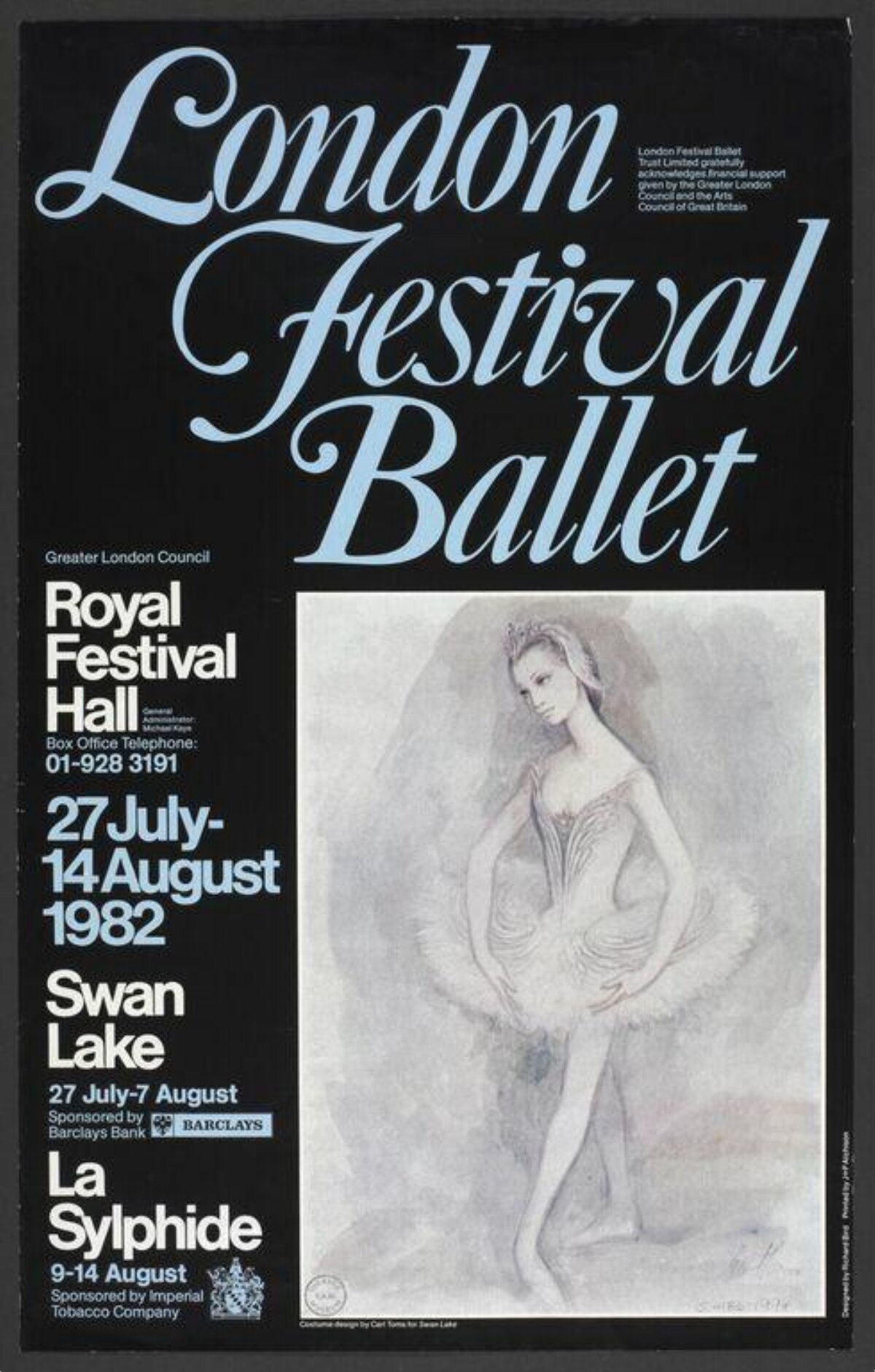 1982 London Festival Ballet Poster
