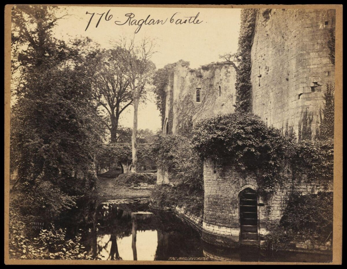 Vintage View of Raglan Castle Ruins