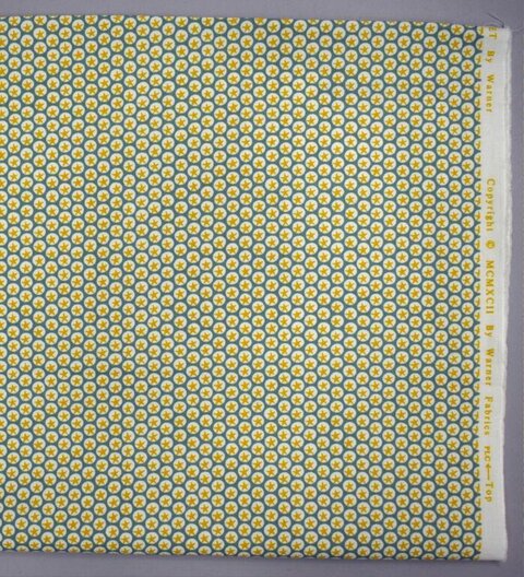 Yellow and Green Patterned Fabric