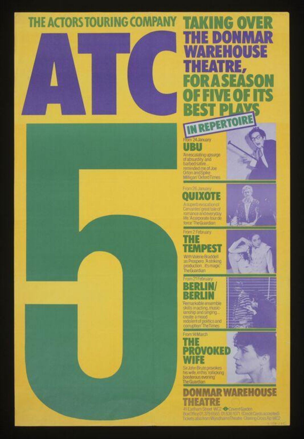 ATC Five Plays Theatre Season Poster