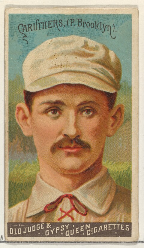 Vintage Brooklyn Baseball Caruthers Cigarette Card