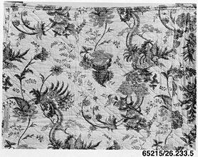 Black and White Floral Pattern Textile